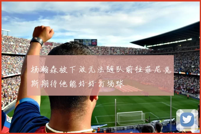 杨瀚森被下放无法随队前往菲尼克斯期待他能好好打场球